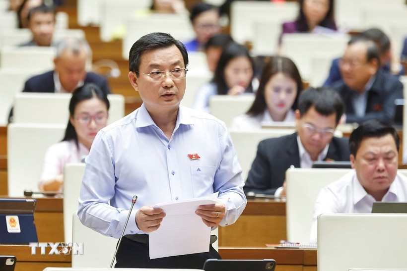 Đại biểu Quốc hội thành phố Hồ Chí Minh Phạm Trọng Nhân phát biểu. (Ảnh: Doãn Tấn/TTXVN)