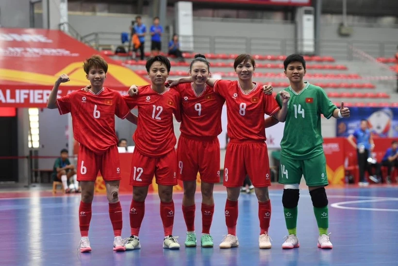 Futsal nữ Việt Nam hướng đến mục tiêu giành vé dự World Cup. (Nguồn: VFF)