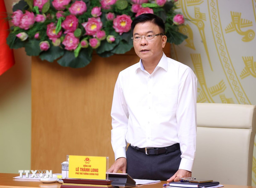 Phó Thủ tướng Lê Thành Long phát biểu kết luận. (Ảnh: Văn Điệp/TTXVN)