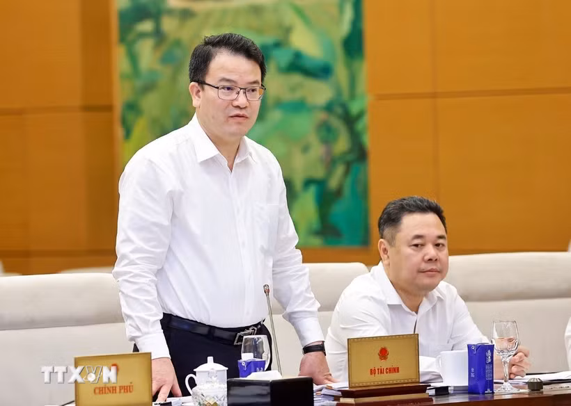 Thứ trưởng Bộ Tài chính Trần Quốc Phương phát biểu. (Ảnh: Doãn Tấn/TTXVN)