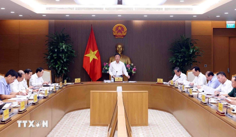 Phó Thủ tướng Lê Thành Long phát biểu. (Ảnh: Phạm Kiên/TTXVN)