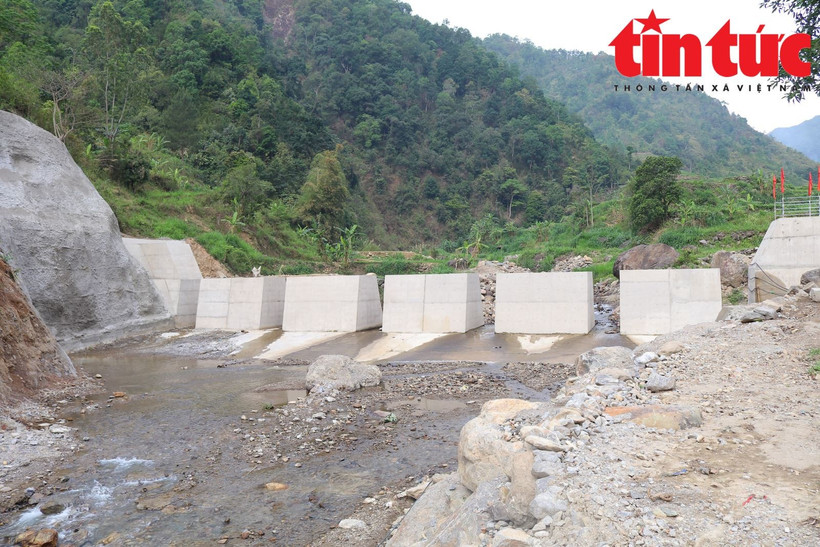 Đập Sabo đầu tiên tại lưu vực suối Nặm Păm (huyện Mường La, Sơn La). (Nguồn: Báo Tin tức/TTXVN)