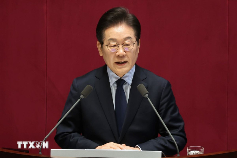 Ông Lee Jae Myung - Chủ tịch đảng Dân chủ Hàn Quốc (DP). (Ảnh: Yonhap/TTXVN)