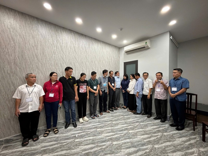 Các đối tượng tại cơ quan Công an.