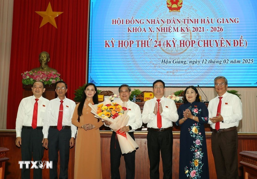 Ông Đồng Văn Thanh, Bí thư Tỉnh ủy Hậu Giang trúng cử Chủ tịch Hội đồng Nhân dân tỉnh Hậu Giang khóa X, nhiệm kỳ 2021-2026. (Ảnh: Duy Khương/TTXVN)