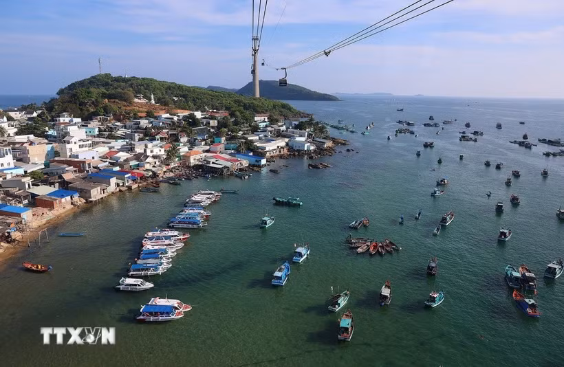 Một góc thành phố Phú Quốc . (Ảnh: Dương Giang/TTXVN)