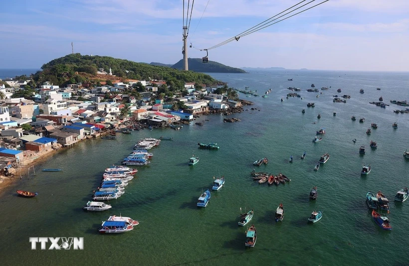 Một góc thành phố Phú Quốc . (Ảnh: Dương Giang/TTXVN)
