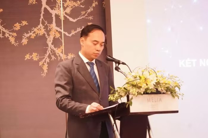 Ông Đào Việt Anh, Trưởng phòng Quan hệ quốc tế, Cục Xúc tiến thương mại phát biểu tại hội nghị. (Nguồn: Báo Công Thương)