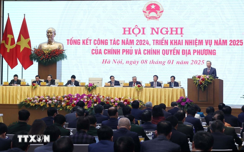 Tổng Bí thư Tô Lâm phát biểu chỉ đạo. (Ảnh: Thống Nhất/TTXVN)