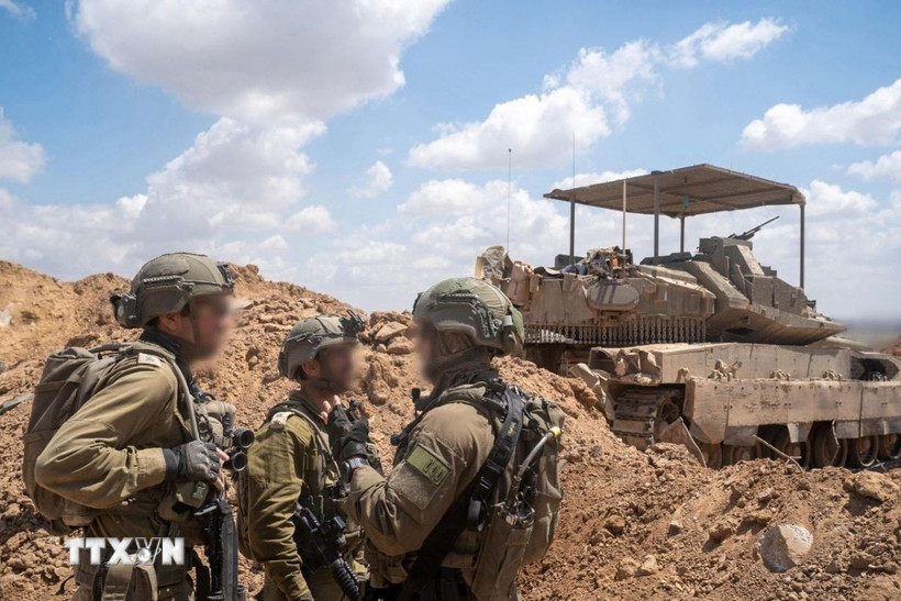 Binh sỹ Israel được triển khai tại Dải Gaza. (Ảnh: THX/TTXVN)