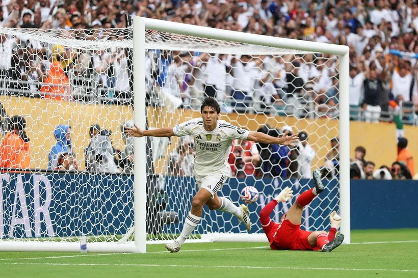 Gonzalo García sắm vai người hùng đưa Real Madrid vào tứ kết FIFA Club World Cup 2025. (Nguồn: Getty Images)