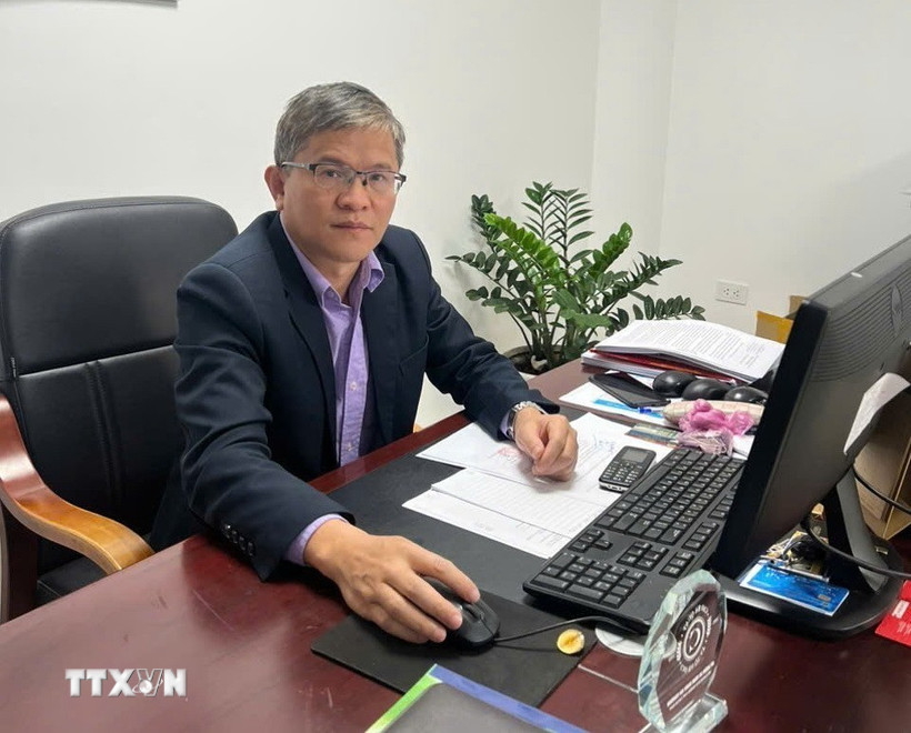 Tiến sỹ Nguyễn Xuân Khoát, Phó Giám đốc Trung tâm Ứng dụng công nghệ thông tin, Viện Hàn lâm Khoa học xã hội Việt Nam đề xuất ưu tiên cơ chế các quỹ phát triển khoa học và công nghệ. (Ảnh: Diệu Thúy/TTXVN)