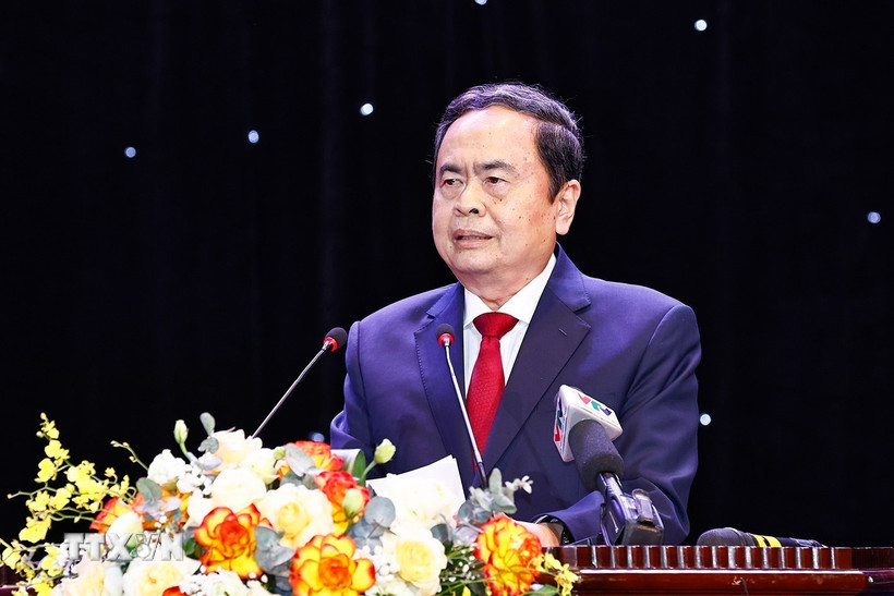 Chủ tịch Quốc hội Trần Thanh Mẫn phát biểu. (Ảnh: Doãn Tấn/TTXVN)