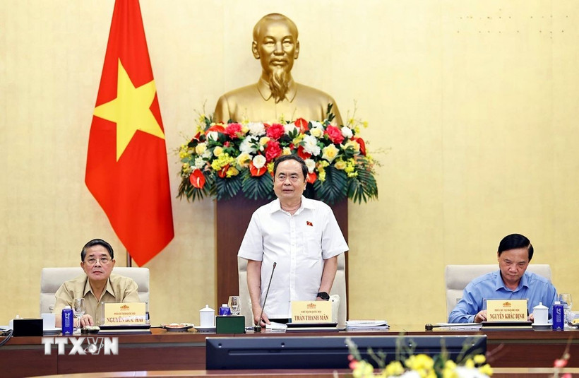 Chủ tịch Quốc hội Trần Thanh Mẫn phát biểu. (Ảnh: Doãn Tấn/TTXVN)