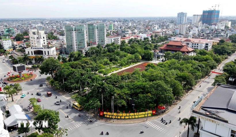 Một góc thành phố Thái Bình. (Ảnh: Thế Duyệt/TTXVN)