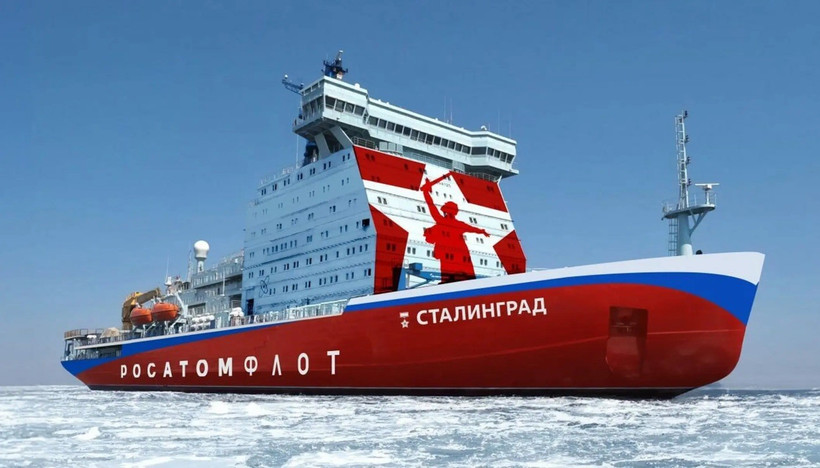 Theo kế hoạch, tàu Stalingrad dự kiến sẽ được hạ thủy vào năm 2028 và bàn giao vào tháng 12/2030. (Ảnh minh họa: Rosatomflot)