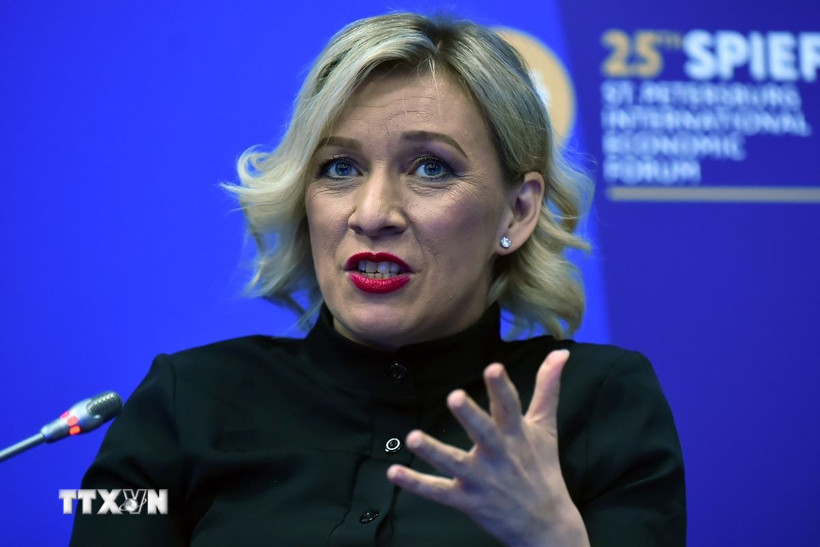 Người phát ngôn Bộ Ngoại giao Nga, bà Maria Zakharova. (Nguồn: AFP/TTXVN)