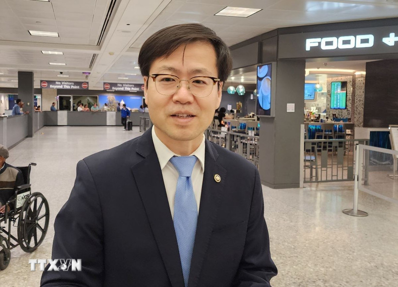 Trưởng đoàn đàm phán thương mại Hàn Quốc Yeo Han-koo. (Ảnh: Yonhap/TTXVN)