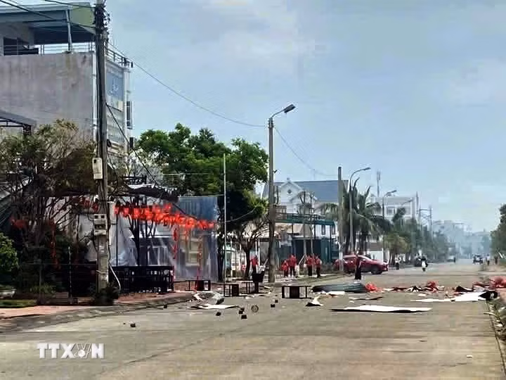Hiện trường vụ việc. (Ảnh: TTXVN phát)