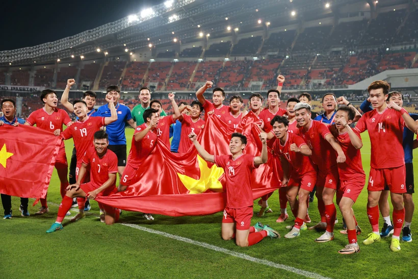 Tuyển Việt Nam lập nên nhiều kỷ lục tại AFF Cup 2024. (Ảnh: Hải An/Vietnam+)