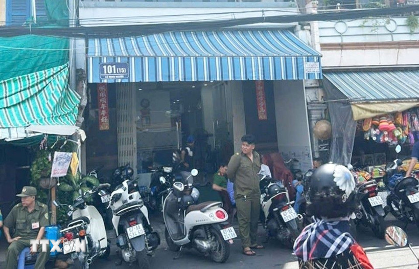 Căn nhà nơi xảy ra sự việc. (Ảnh: Công Mạo/TTXVN)