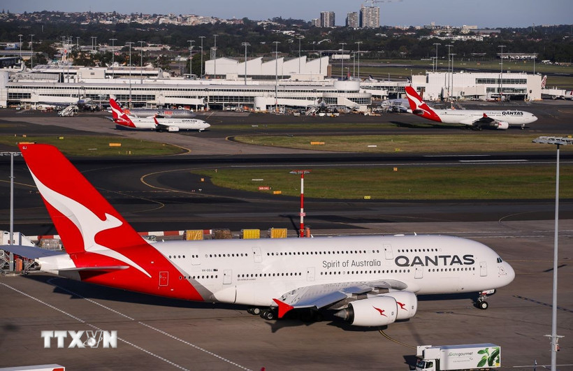 Máy bay của hãng hàng không Qantas (Australia). (Ảnh: THX/TTXVN)