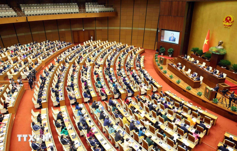 Đại hội đại biểu Đảng bộ Quốc hội lần thứ I, nhiệm kỳ 2025-2030 sẽ diễn ra tại Hội trường Diên Hồng, Nhà Quốc hội, Thủ đô Hà Nội. (Ảnh: Phạm Kiên/TTXVN)