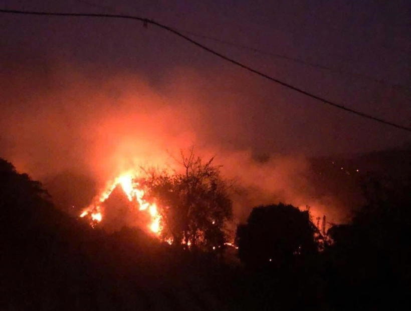 Hiện trường vụ cháy. (Ảnh: TTXVN phát)