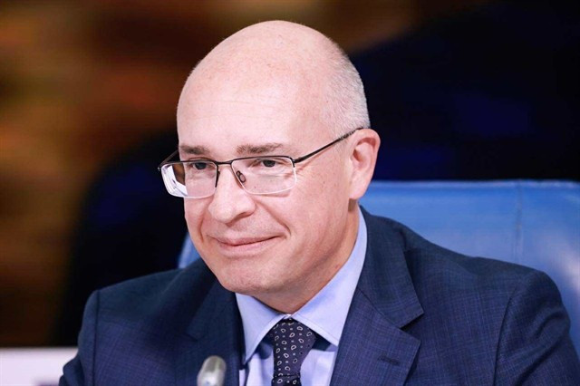 Tổng Giám đốc TASS Andrei Olegovych Kondrashov. (Ảnh: Quang Vinh/TTXVN)