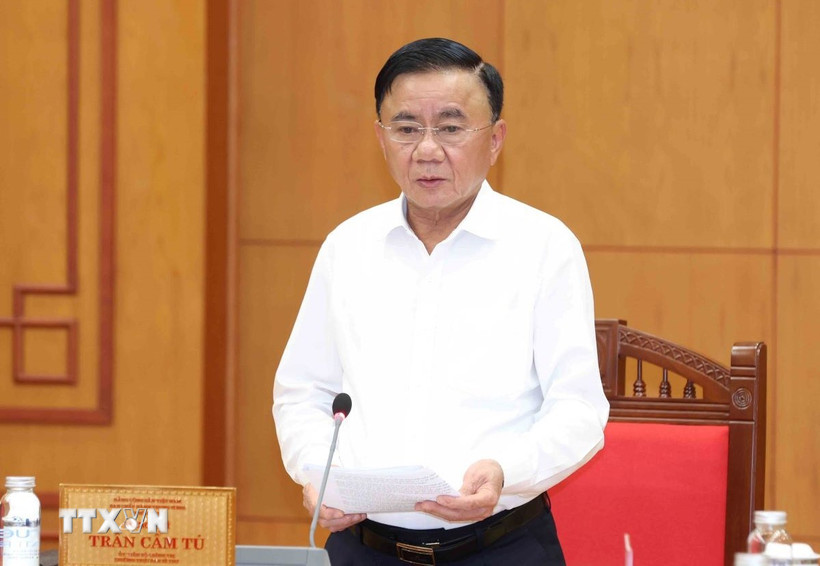 Ủy viên Bộ Chính trị, Thường trực Ban Bí thư Trần Cẩm Tú. (Ảnh: Phương Hoa/TTXVN)