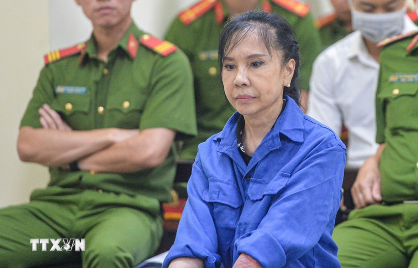 Bị cáo Nguyễn Ngọc Dung (tức Dung "Thà") tại phiên tòa hồi tháng 6/2023. (Ảnh: TTXVN phát)