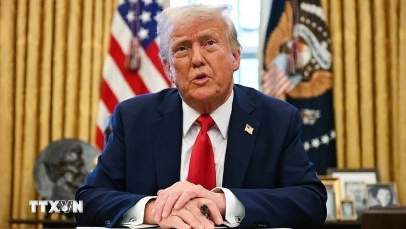 Tổng thống Mỹ Donald Trump. (Ảnh: IRNA/TTXVN) Tổng thống Mỹ Donald Trump. (Ảnh: IRNA/TTXVN)
