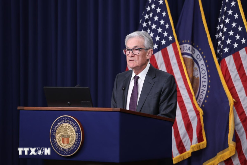 Chủ tịch Cục Dự trữ Liên bang Mỹ (Fed) Jerome Powell. (Ảnh: THX/TTXVN)