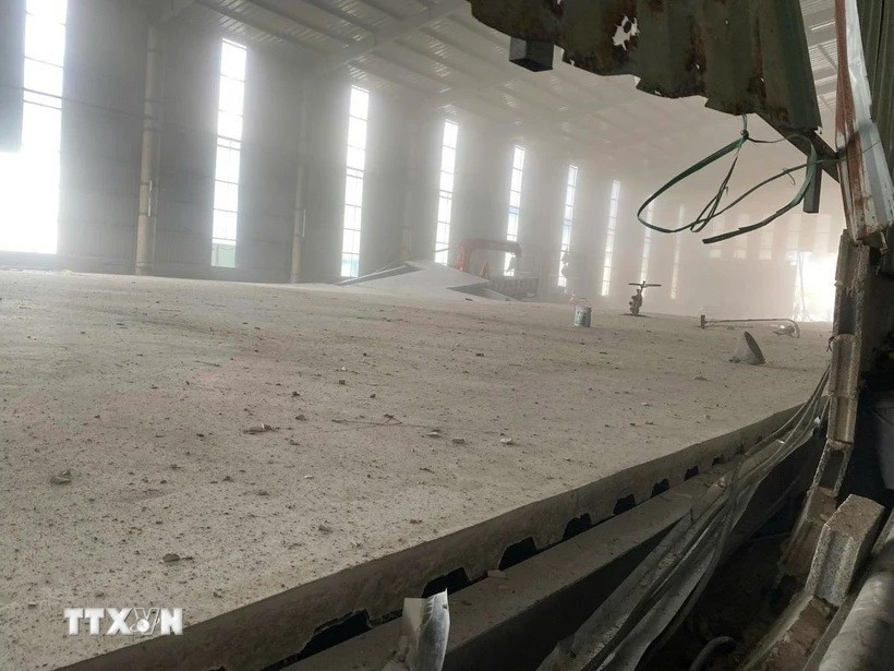 Hiện trường nơi xảy ra vụ tai nạn. (Ảnh: TTXVN phát)