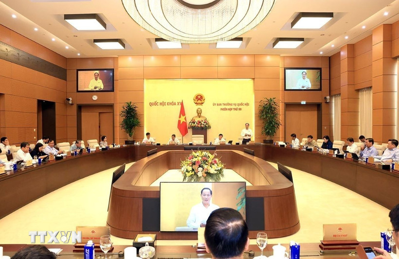 Quang cảnh phiên họp sáng 15/10. (Ảnh: Tuấn Anh/TTXVN)