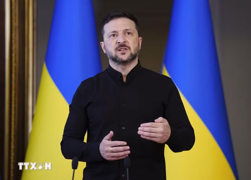 Tổng thống Ukraine Volodymyr Zelensky. (Ảnh: Kyodo/TTXVN)
