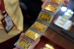 Giá vàng trong nước lên ngưỡng 188,6 triệu đồng mỗi lượng. (Ảnh: Vietnam+)