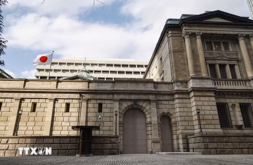 Trụ sở Ngân hàng Trung ương Nhật Bản tại thủ đô Tokyo. (Ảnh: Kyodo/TTXVN)