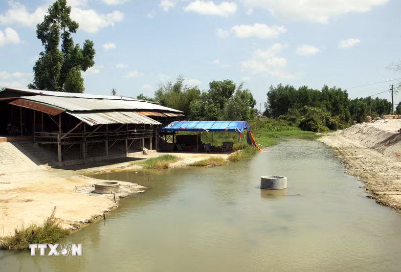 Một góc khu suối khoáng nóng Hội Vân tại xã Hòa Hội, tỉnh Gia Lai. (Ảnh: Trịnh Bang Nhiệm/TTXVN)