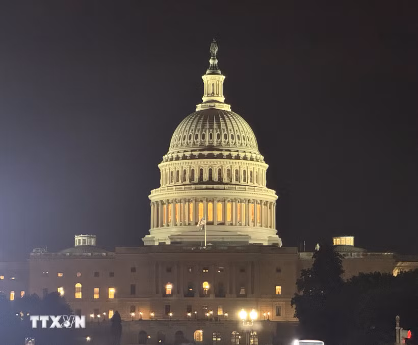 Toàn cảnh Điện Capitol tại thủ đô Washington D.C. (Ảnh: Đoàn Hùng/TTXVN)