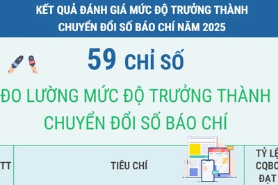 59 chỉ số đo lường mức độ trưởng thành chuyển đổi số báo chí năm 2025