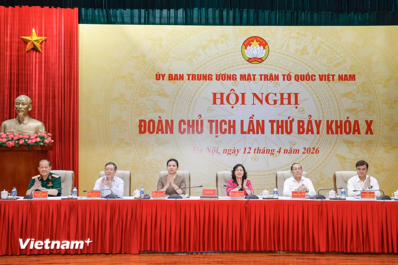 Ủy ban Trung ương Mặt trận Tổ quốc Việt Nam tổ chức Hội nghị Đoàn Chủ tịch Ủy ban Trung ương Mặt trận Tổ quốc Việt Nam lần thứ 7. (Ảnh: PV/Vietnam+)