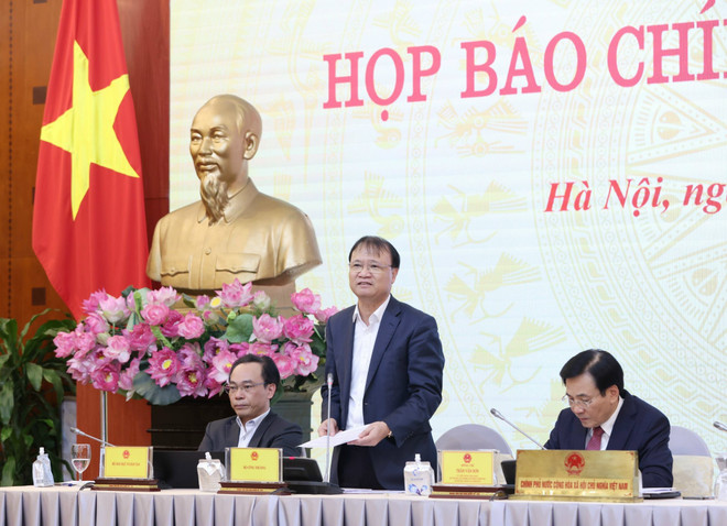 Thứ trưởng Đỗ Thắng Hải thông tin tại họp báo do Văn phòng Chính phủ tổ chức. (Ảnh: Đức Duy/Vietnam+) img-3434-4539.jpg