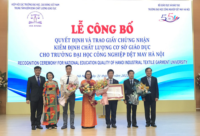 Đại học Công nghiệp Dệt may HN đạt chuẩn kiểm định chất lượng giáo dục ảnh 1