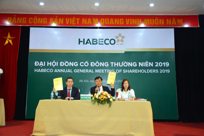 Ngày 25/4, Đại hội cổ đông HABECO đã diễn ra tại trụ sở Tổng công ty. (Ảnh: Đức Duy/Vietnam+) Đại hội cổ đông Habeco: Đặt mục tiêu lợi nhuận sau thuế 310 tỷ đồng ảnh 1
