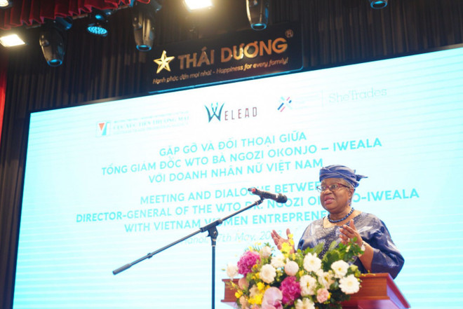 Tổng Giám đốc Thương mại thế giới (WTO) gặp gỡ, đối thoại với các Nữ Doanh nhân Việt Nam. (Ảnh: PV/Vietnam+) Tổng Giám đốc WTO gặp gỡ và đối thoại với các nữ doanh nhân Việt ảnh 1