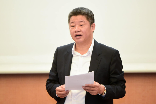 Phó Chủ tịch thành phố Hà Nội Nguyễn Mạnh Quyền phát biểu tại Diễn đàn. (Ảnh: Xuân Quảng/Vietnam+) Hà Nội: Khơi thông thị trường, đẩy mạnh kết nối nông lâm thủy sản ảnh 2