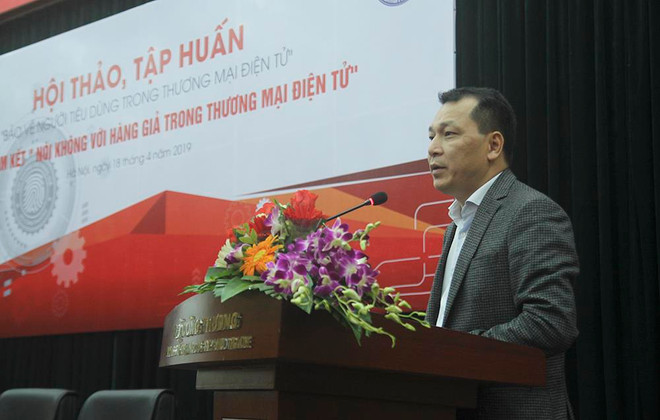 Thứ trưởng Bộ Công Thương Đặng Hoàng An nói về Thương mại điện tử. (Ảnh: Vietnam+) Cần 'bộ lọc' tốt hơn để bảo vệ người tiêu dùng trên thương mại điện tử ảnh 1
