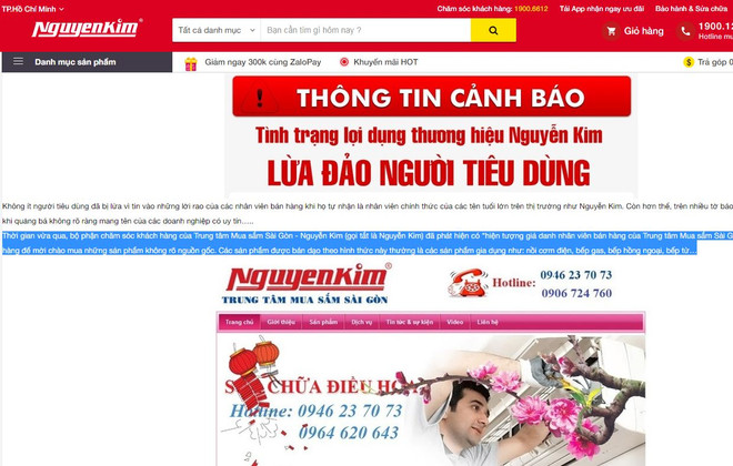 Giả mạo thương hiệu siêu thị điện máy để sửa chữa, bảo hành sản phẩm ảnh 1