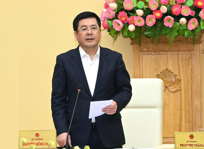 Bộ trưởng Nguyễn Hồng Diên phát biểu tại cuộc họp. (Ảnh: Đức Duy/Vietnam+) IMG_4463.JPG
